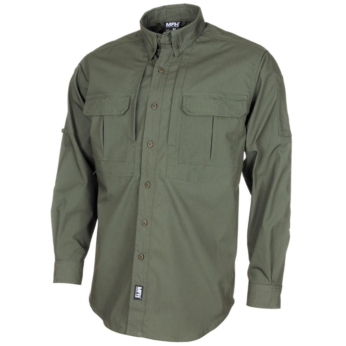 MFH Brand Army Style Tactical Shirts Teflon Coated RipStop Lightweight Olive BDU