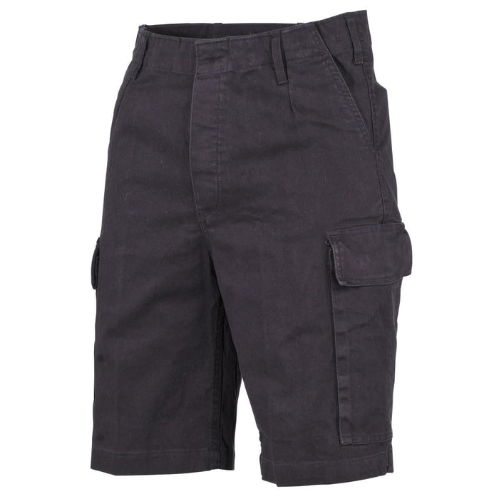 MFH Brand tyska shorts i militärstil svarta bermuda robust ripstop bomull NYHET - GoMilitar
