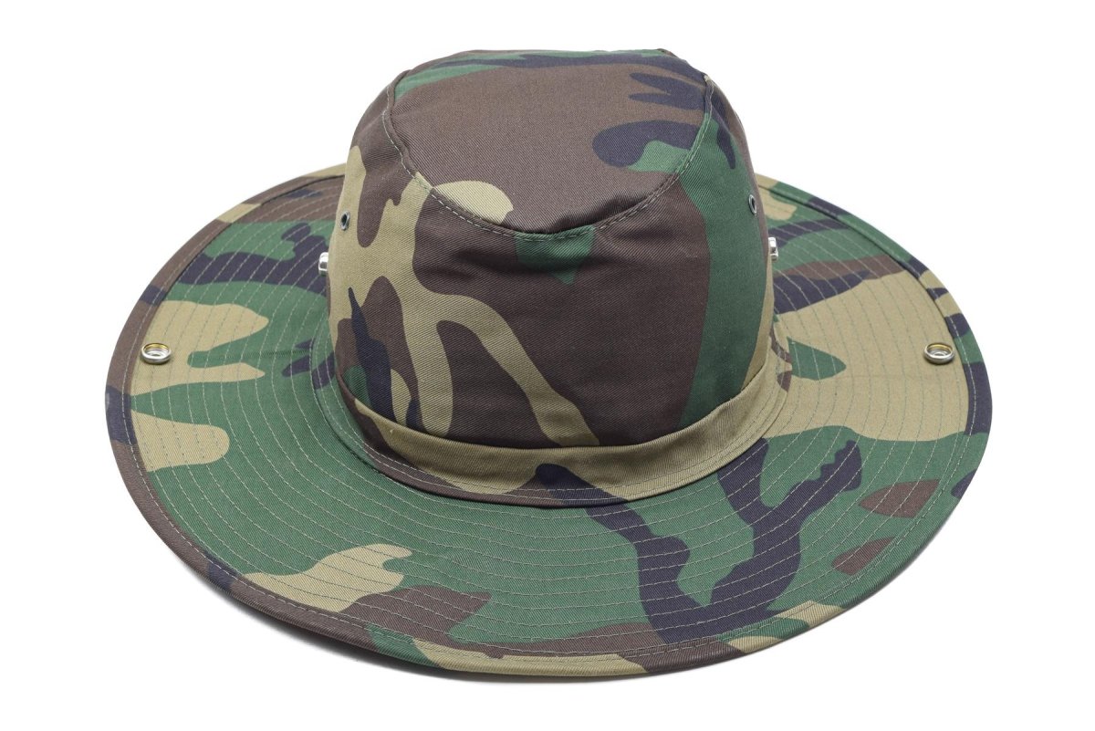 Mfh märke militär bush stil hatt sommar panama djungel hink cap woodland ny
