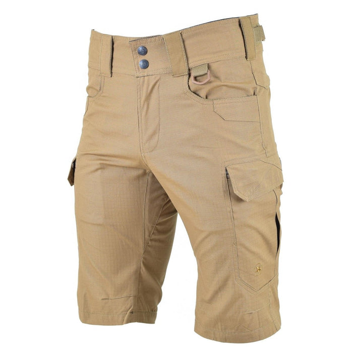 MFH Märke Bermudashorts i militärstil prärievarg robust ripstop uniform i bomull NYHET - GoMilitar