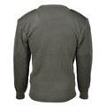 Mfh märke militär stil kommando pullover stock stitch stickad tröja oliv ny