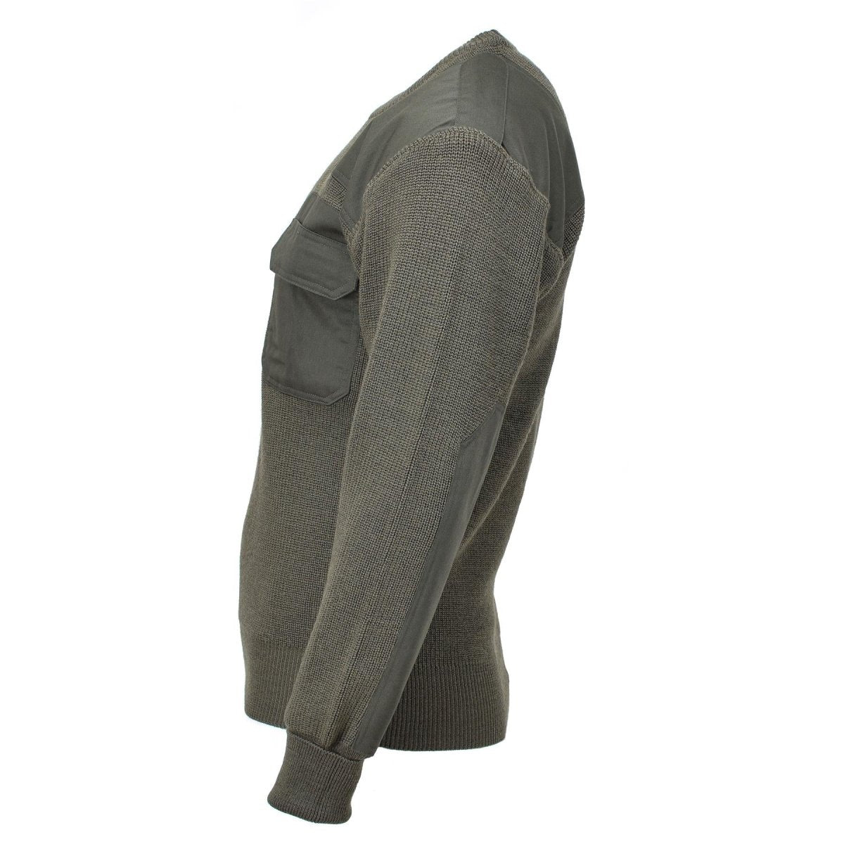 Mfh märke militär stil kommando pullover stock stitch stickad tröja oliv ny