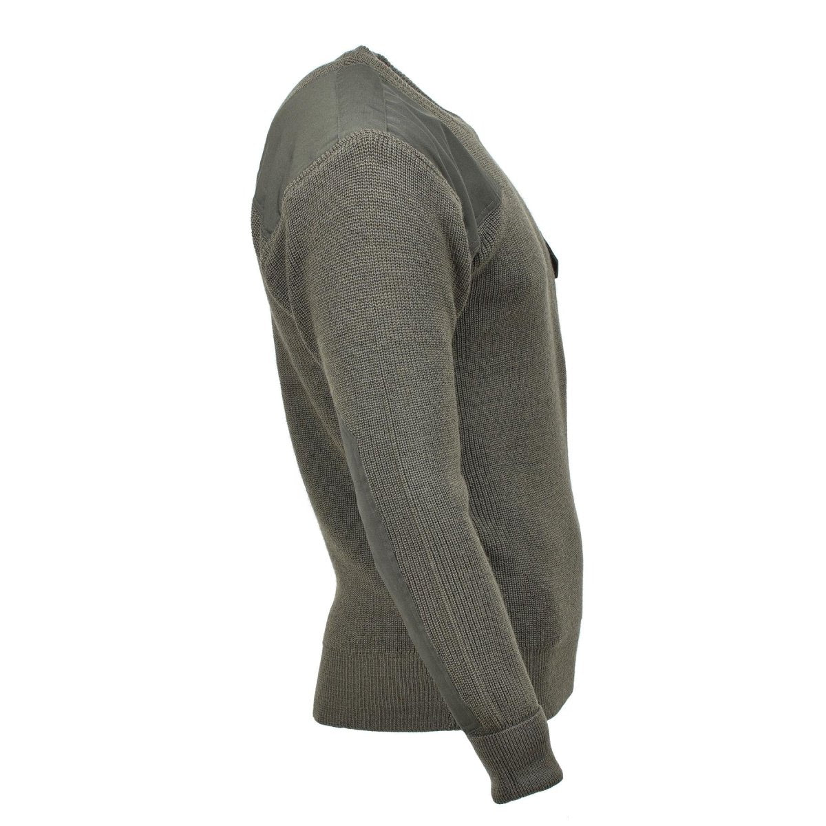 Mfh märke militär stil kommando pullover stock stitch stickad tröja oliv ny