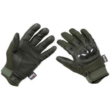 MFH Brand Military Style Tactical Gloves Mission Combat Olive Free Fire Fingers