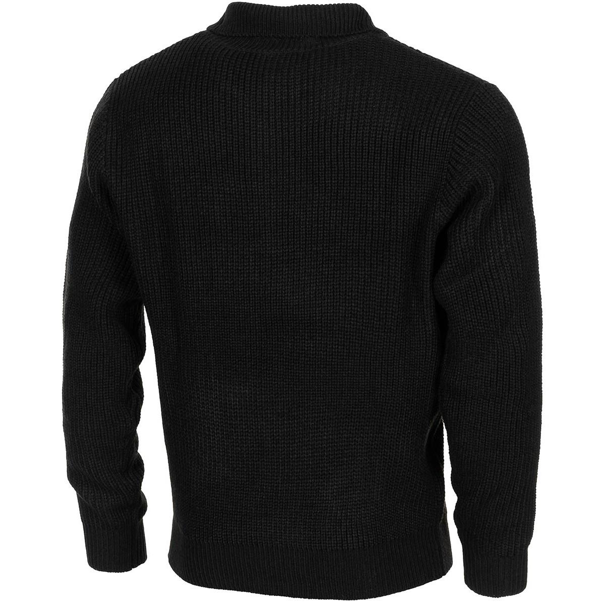 MFH Brand Military Style Troyer Pullover Rib Knit Sweater Quarter Zip Jumper New