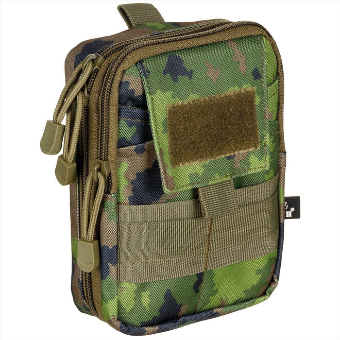 MFH Compact EDC-påse 2 fack MOLLE Fästremmar M05 Camouflage - GoMilitar