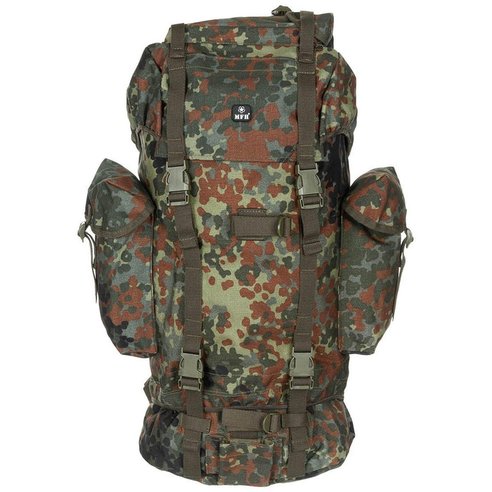 MFH militär BW kamo-kamflage 65L ryggsäck federal beväpnad tvångs-taktisk väska NY - GoMilitar