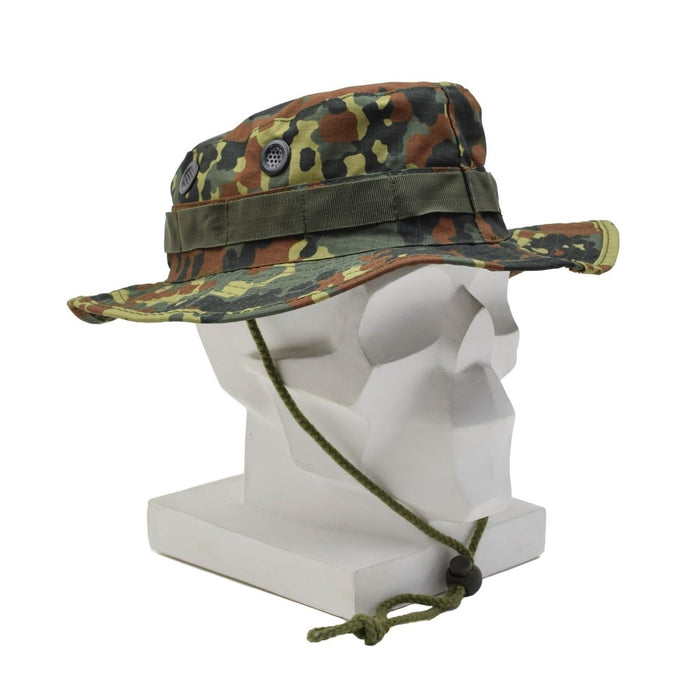 MFH Military Hat Multi Quilted Brätte perifera loopar Flecktarn Camo - GoMilitar