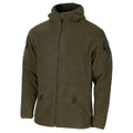 MFH Military Style Olive Hoodie Fleece Jacket taktisk armé full zip vandring ny
