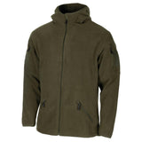 MFH Military Style Olive Hoodie Fleece Jacket taktisk armé full zip vandring ny