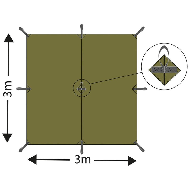 MFH tarp Extreme presenning Vattenbeständig ripstopp Finländsk M05 CAMO