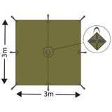 MFH Tarp Extreme Presenning vattentätt skyddstält fasta öglor solskydd NYHET