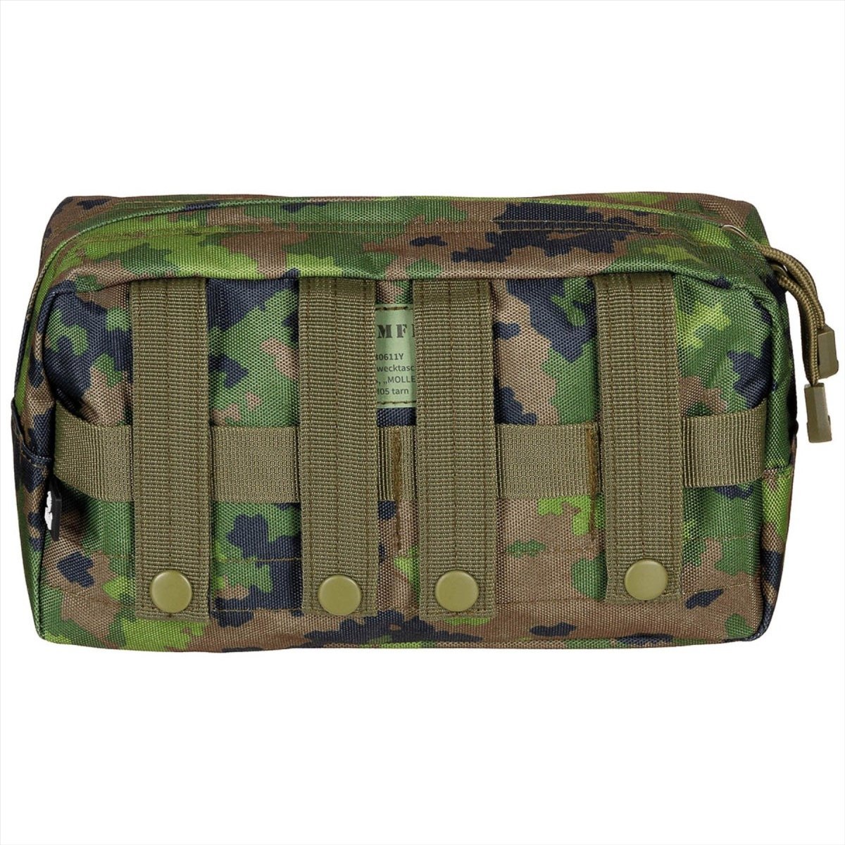 MFH Utility Pouch Large 2-vägs Zip MOLLE Fästremmar M05 Camouflage