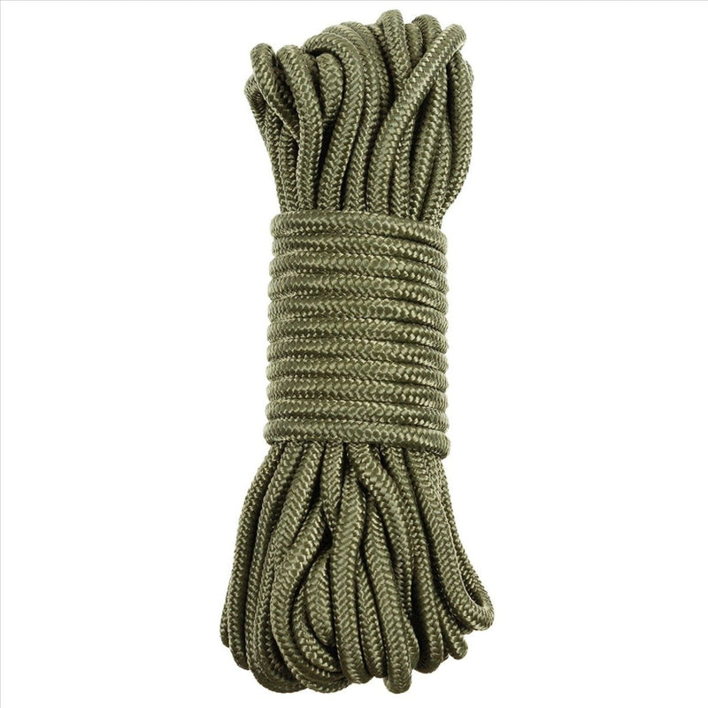 MFH Utility Rope 5mm - 7mm 15m Durable Polypropylene Outdoor Cord OD Green - GoMilitar