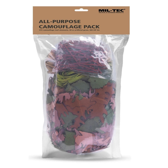 MIL - TEC All Purpose Camouflage Pack Lättvikts Ghillie 315 Leaf Elements - GoMilitar