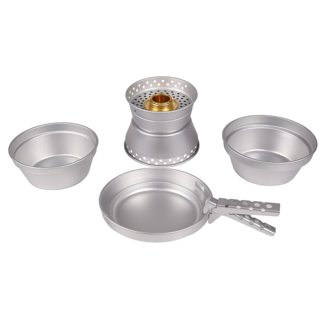Mil-Tec Aluminium Cooking Spise Set Toming Cookware Compa Camping Pan Pot Bowl