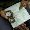 Mil-Tec Army Compass Metal Casting Viewfinder inkluderade fall Navigation Olive
