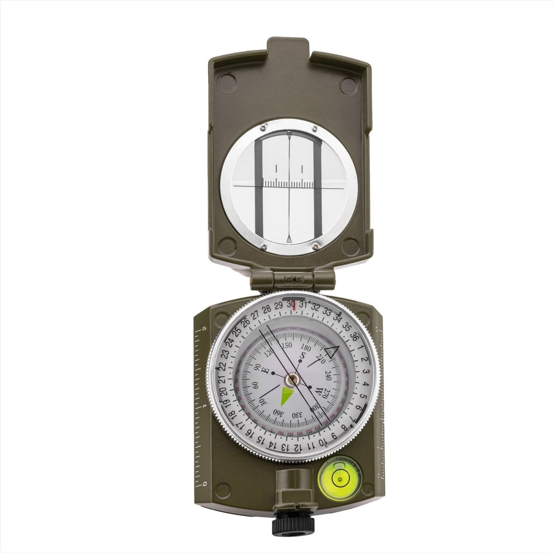 Mil-Tec Army Compass Metal Casting Viewfinder inkluderade fall Navigation Olive