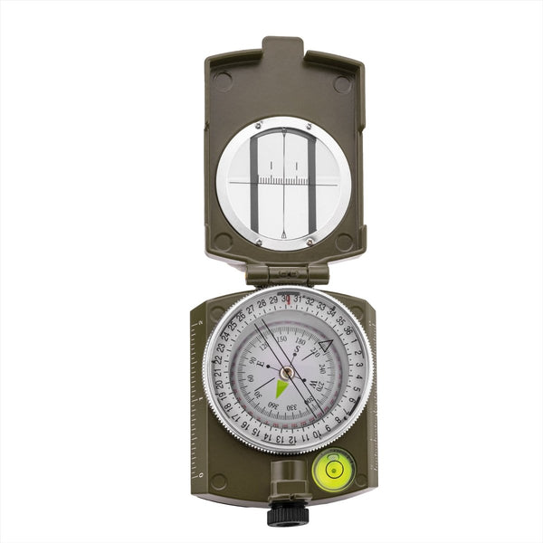 Mil-Tec Army Compass Metal Casting Viewfinder inkluderade fall Navigation Olive