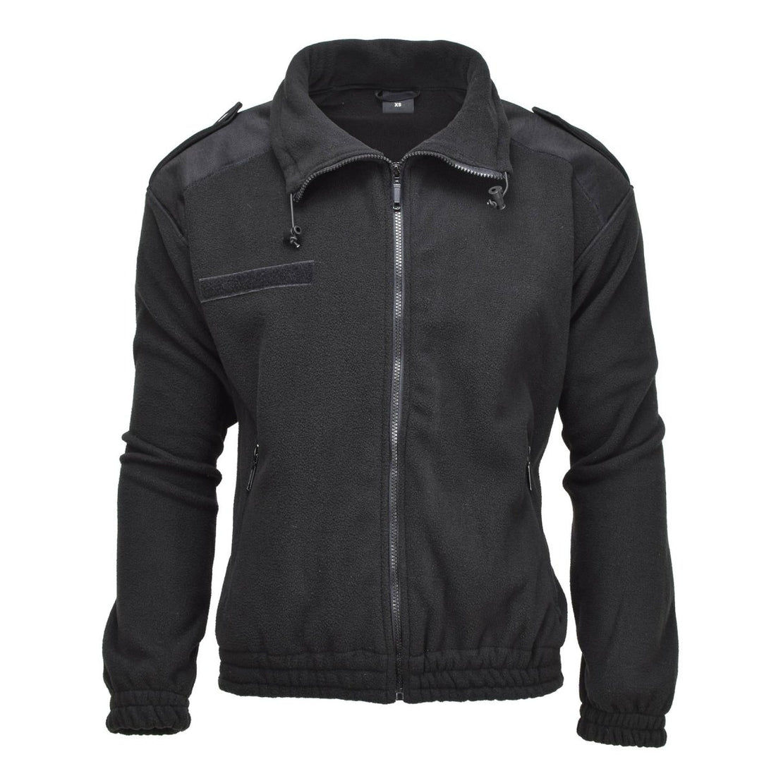 Mil-tec armé stil fleece pullover kall väderjacka sportkläder tröja svart