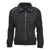 Mil-tec armé stil fleece pullover kall väderjacka sportkläder tröja svart