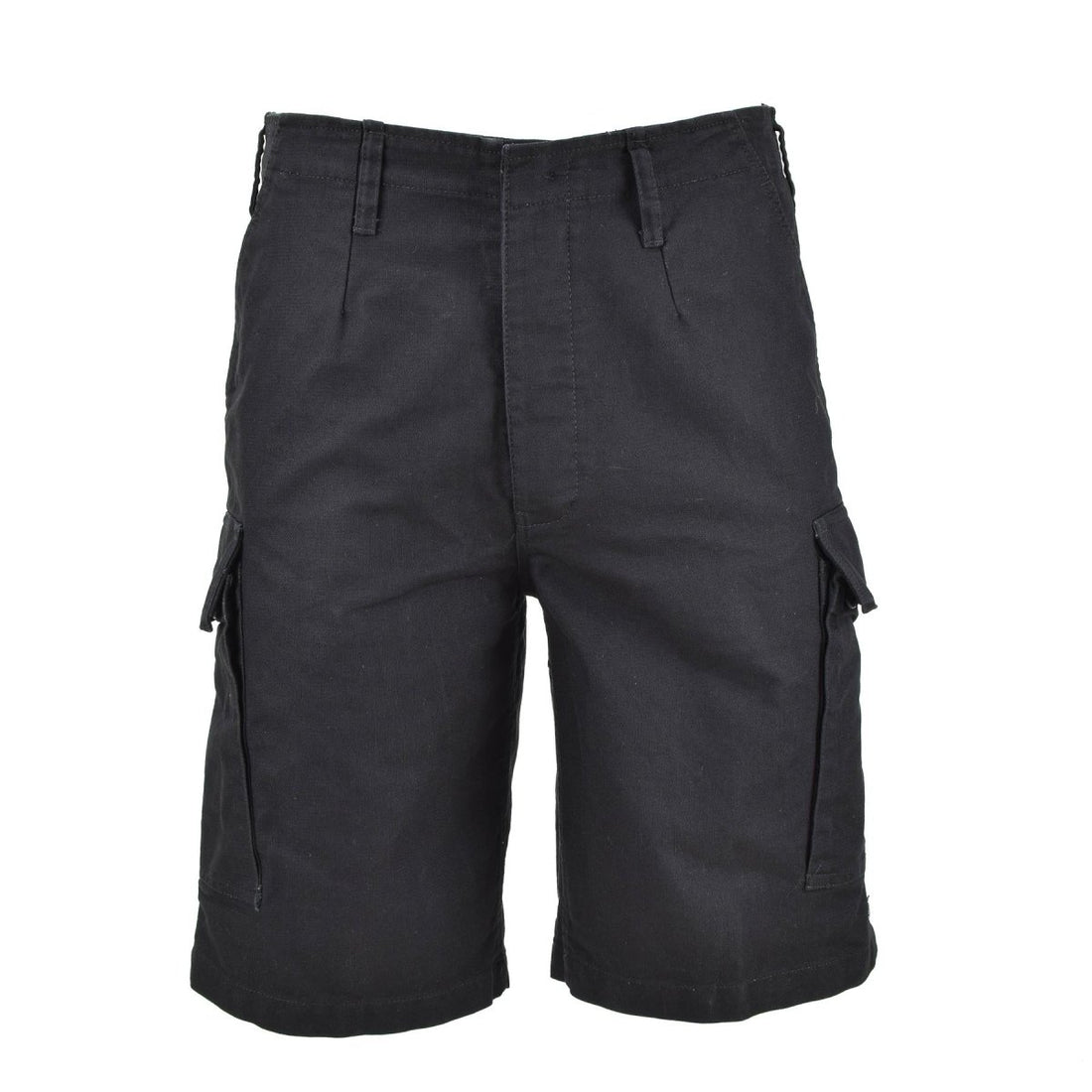 Mil-Tec Brand German Army Style Black Prewashed Molskin Bermuda Military Shorts