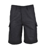Mil-Tec Brand German Army Style Black Prewashed Molskin Bermuda Military Shorts