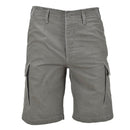 German Army style olive green prewashed moleskin Bermuda shorts with cargo pockets, durable and lightweight military design