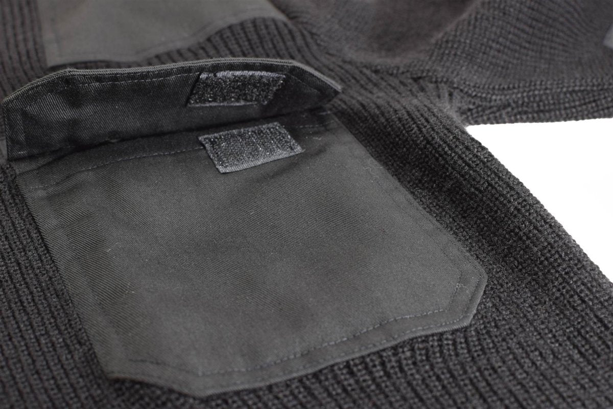 Mil-tec varumärke män tröja tyska pullover commando jumper svart tröja ull