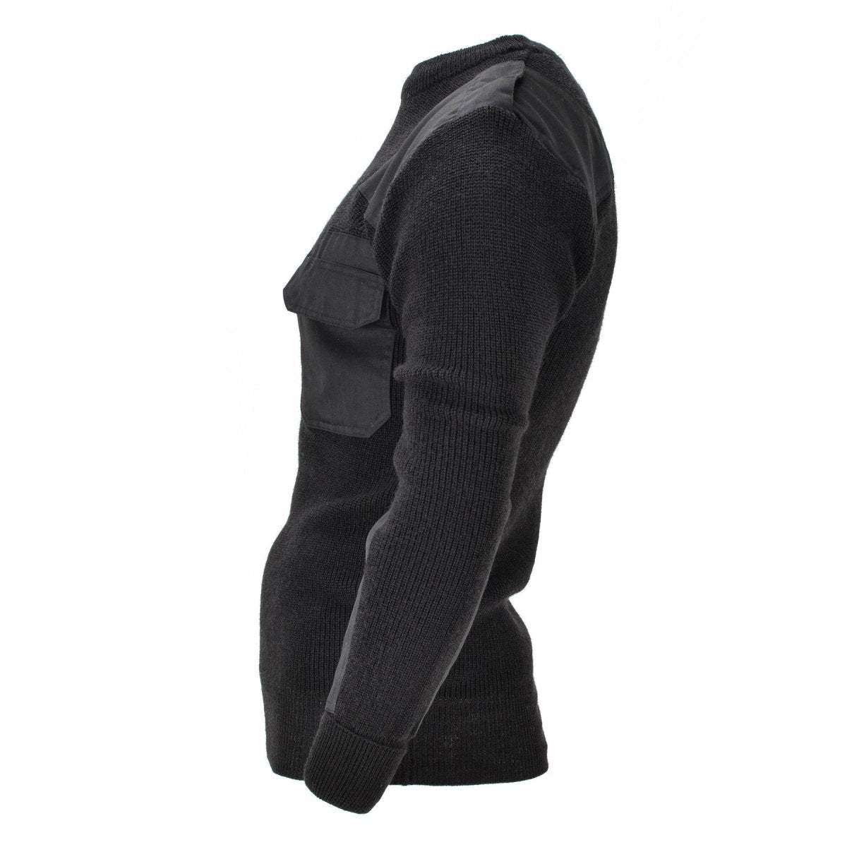 Mil-tec varumärke män tröja tyska pullover commando jumper svart tröja ull