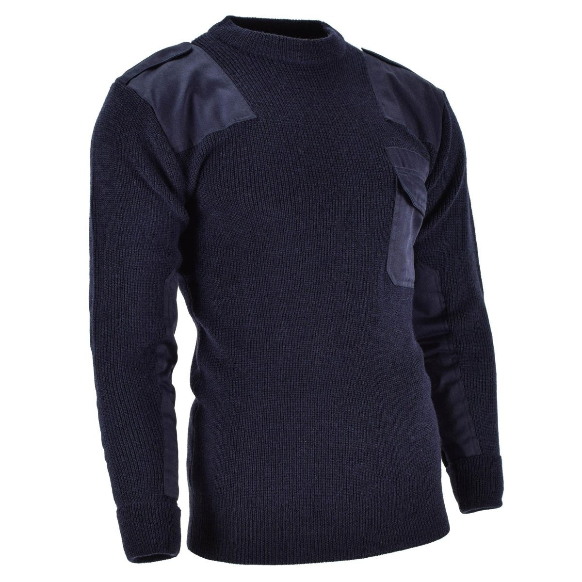 Mil-tec varumärke män tröja tyska pullover commando jumper marinblå tröja ull