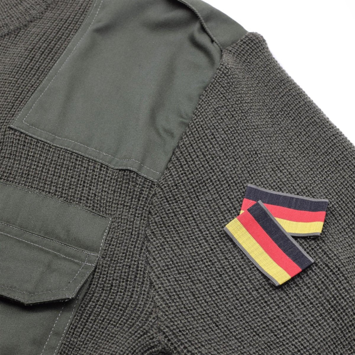 Mil-tec varumärke män tröja tyska pullover commando jumper oliv od tröja ull