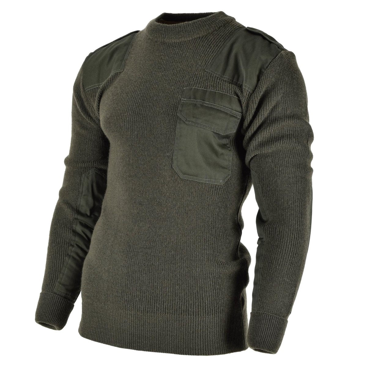 Mil-tec varumärke män tröja tyska pullover commando jumper oliv od tröja ull