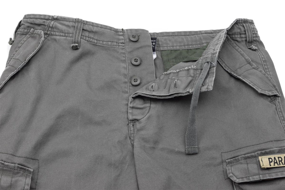 Mil-Tec Brand Military Style Olive Prewashed Molskin Paratrooper last Shorts