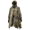Mil-tec varumärke militär stil poncho flecktarn camo ripstop lättvattentät