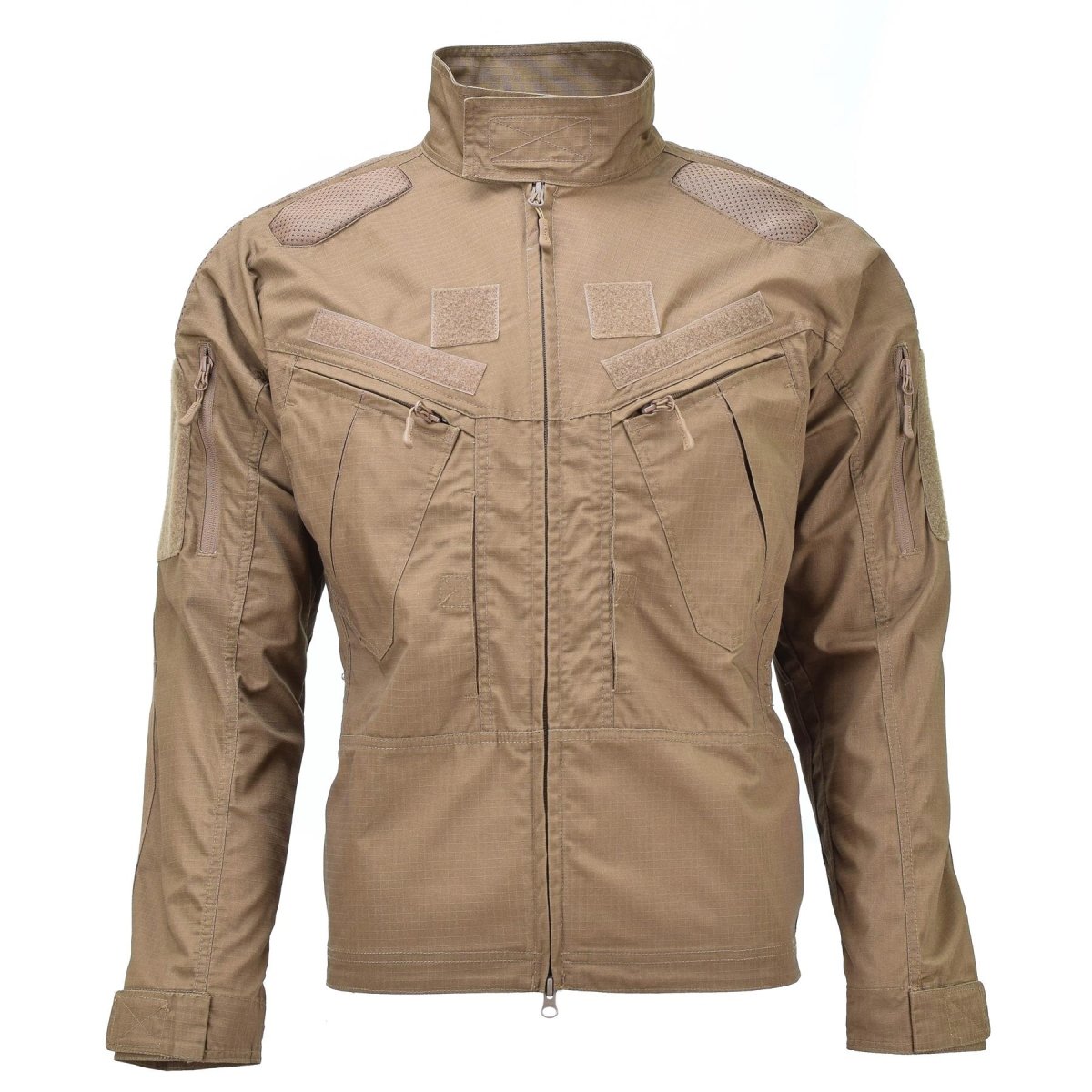 Mil-Tec Brand Military Style Ripstop Dark Coyote Combat Troops Jacket Chimera