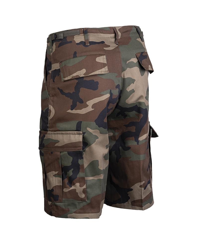 Mil-Tec Brand Military Style Woodland Camouflage Bermuda Cargo BDU Army Shorts
