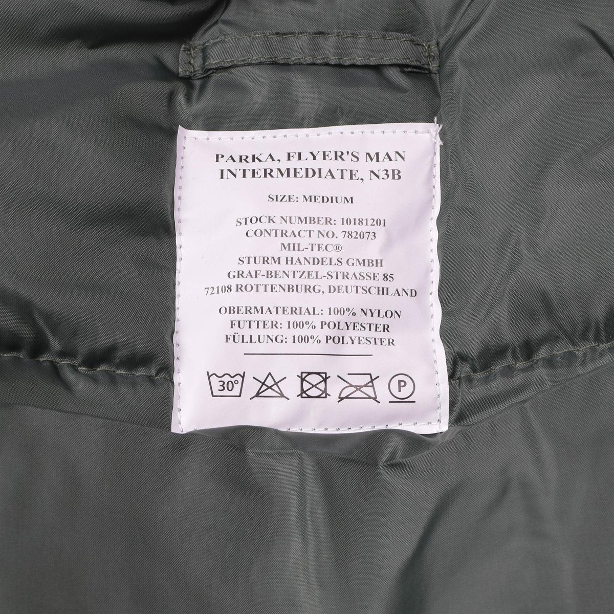 Mil-tec varumärke amerikansk militär stil flygare parka n3b faux päls huva oliv ny