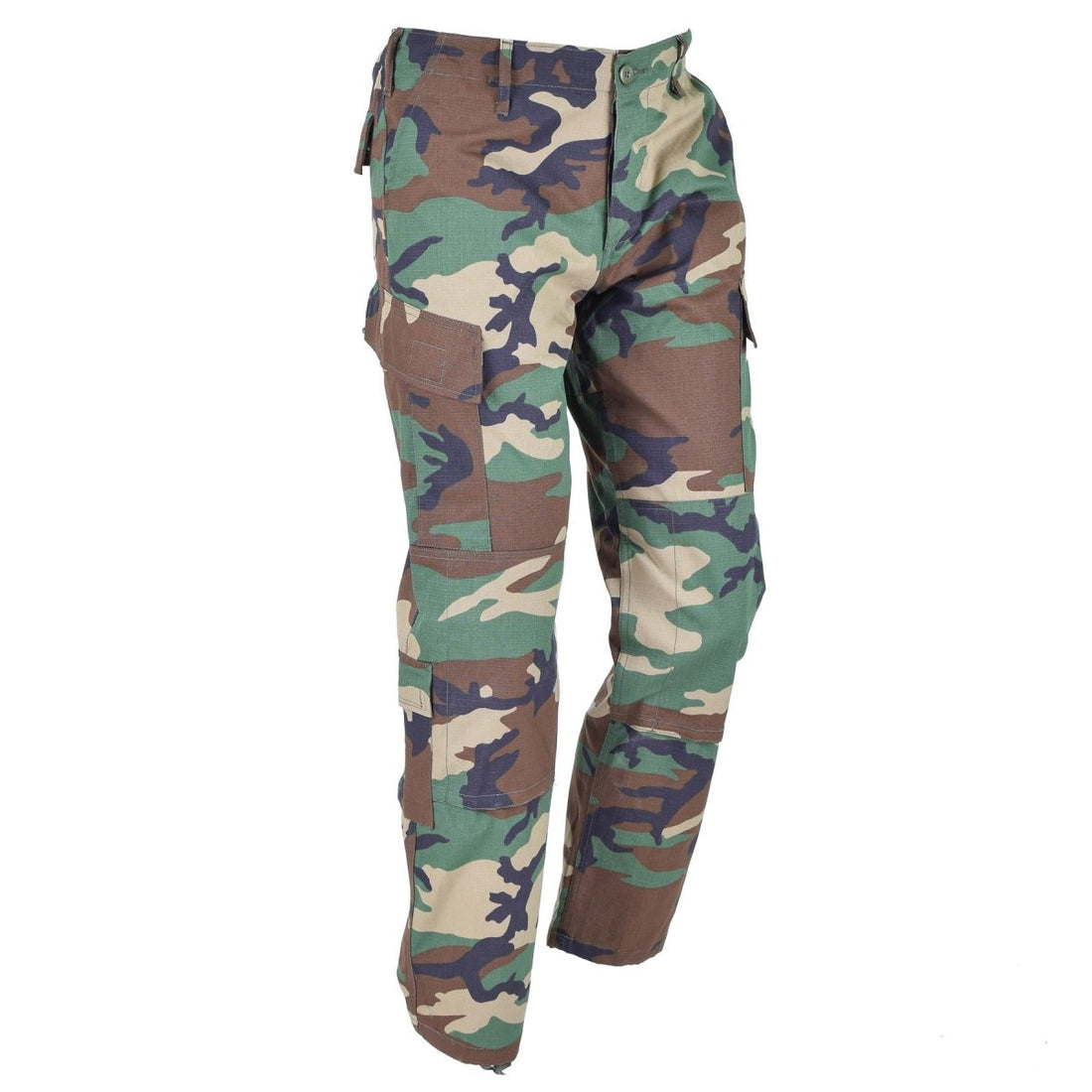 Mil-Tec Brand U.S. Military Style Woodland Camo Ripstop Soldiers BDU Cargo Pants