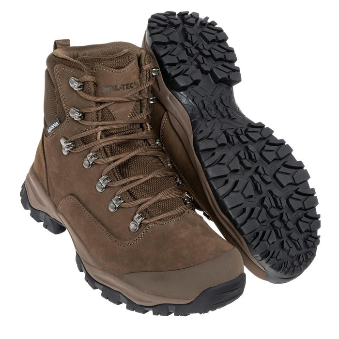 MIL-TEC BW Tactical Combat Boots Vattentät Andas Advanta Outdoor Brown med robust sula för vandring och utomhusutrustning