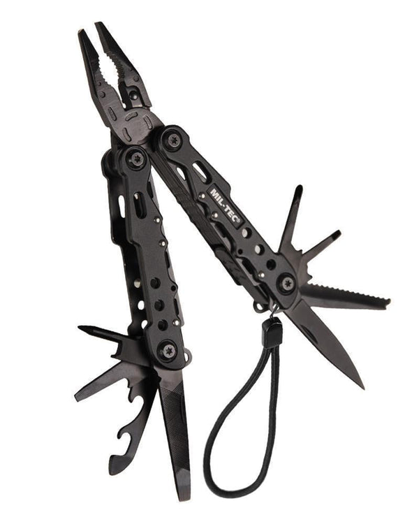 MIL-TEC COBRA Multi Tool Pocket Knife 9 Verktyg tillgängliga aluminiumhöljet svart