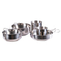 Mil-Tec Cooking Set rostfritt stål 5 stycken Köksredskap camping utomhusredskap