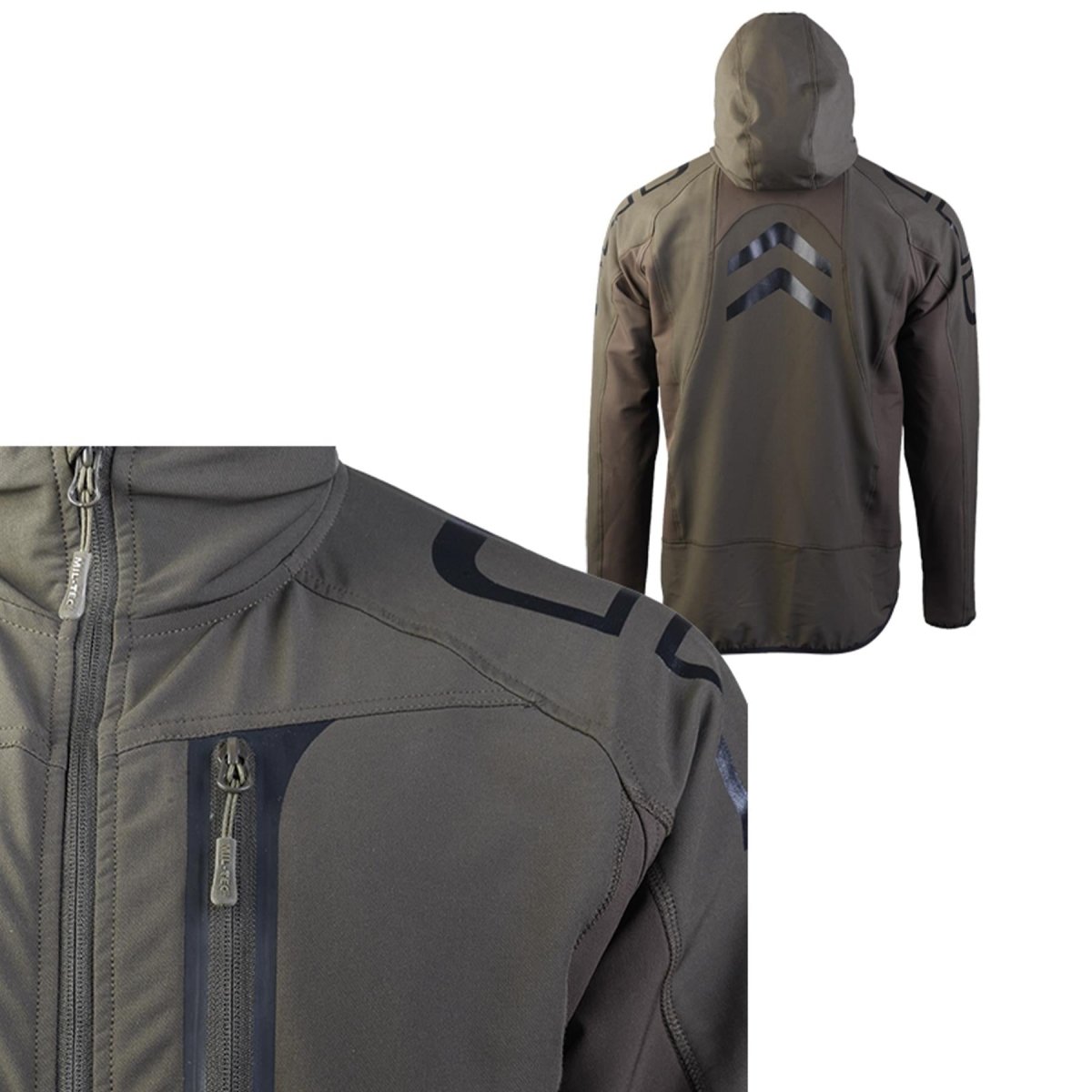 MIL-TEC Flex-Tech Water Reppelent Jacka Lättvikts Strech Hooded Softshell