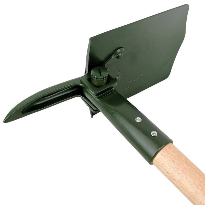 MIL-TEC-vikbar spade 63 cm längd Stålblad Trähandtag Ingår
