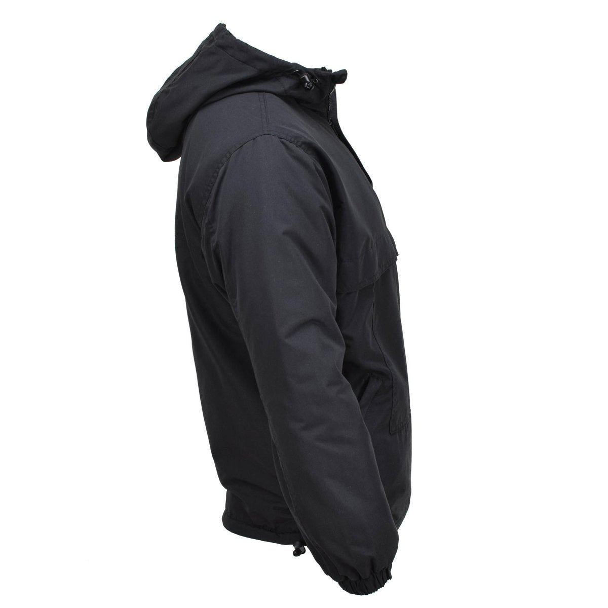 Mil-Tec German Military Jacket Combat Windproof Hooded Fleece Foded Black New