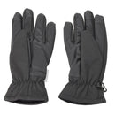 Pair of black Mil-Tec insulated softshell gloves with Thinsulate lining and elastic wristbands for winter use