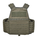 MIL-TEC Laserskuren modulär plattbärare Taktisk strid Vest Molle Olive