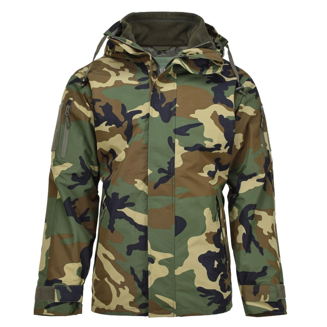 Mil-tec militär stil gen II fodrad vinterjacka skogskamo mjuk skal parka