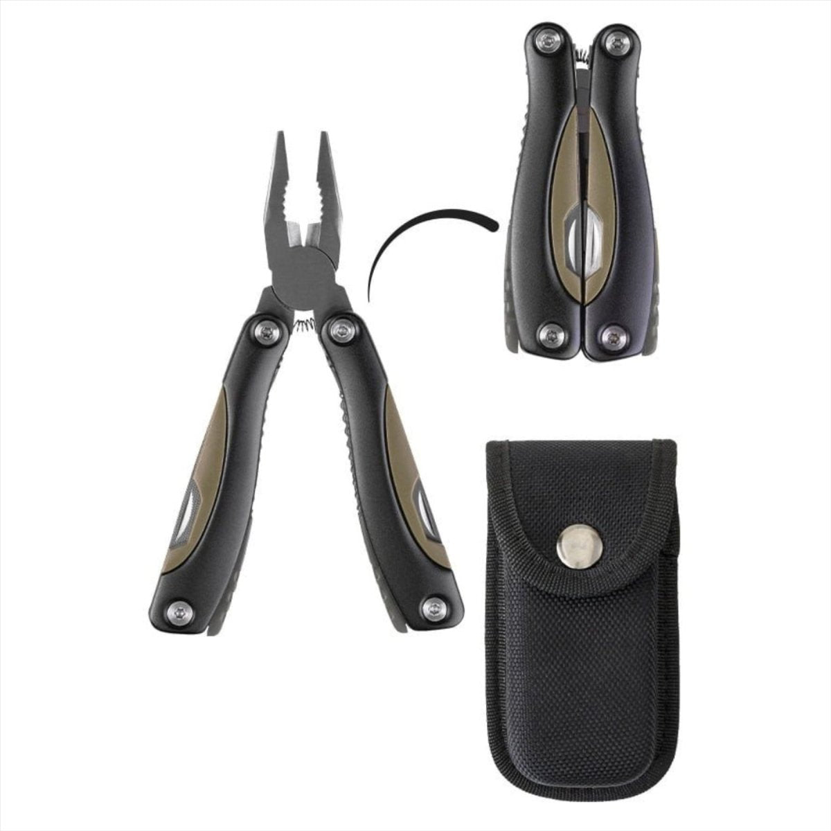 MIL-TEC Multi Tool One-Hand Folding Slip Joint Mechanism ABS ALUMINIUM