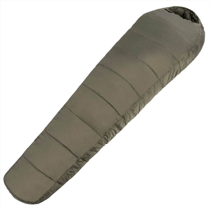 Mil-Tec Mummy Sleeping Bag 230cm varm 3D Hollowfibre Compression Bag Olive